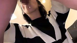 POV close up asian gf blowjob