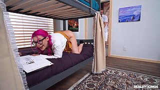 Lesbian Sorority Sisters Bunk Fuck While Cucking