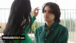 Stepmom and stepson have a wild, taboo fuckfest with big tits and tattoos