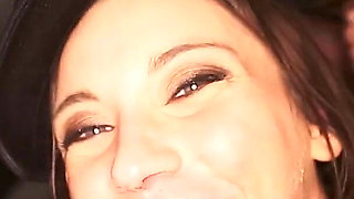 Nerdy Girl Caught Secretly in a Gangbang in the Toilet in Amsterdam