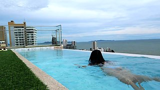 Bubble butt Thai teen fucked hard doggy