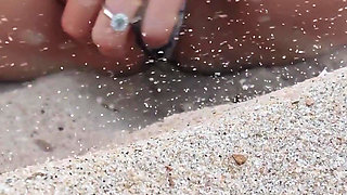 Sometimes I Need to Release Myself Peeing in the Sand at the Beach