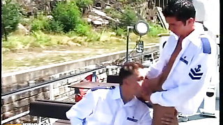 Horny Sailor Gets Deep Anal Fuck From His Colleague on the Boat