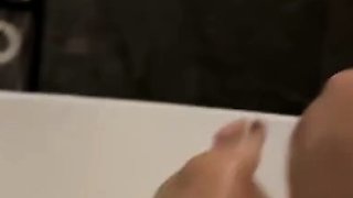 Teen slut foot fetish cock rub