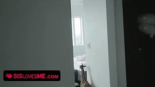 Horny fellow caught cool blondie stepsis stealing condoms
