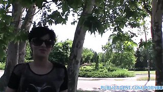 Short-Haired Serbian Brunette Coco De Mal Is a Wild Backseat Fucker in the PublicAgent's Car