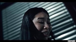 Monster Hentai Lesbian Bondage - Tiffany & Rikako Dominated by Leana in School Nightmare