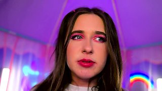 Brunette Teen POV: Alana Rose Takes It All In Close-Up
