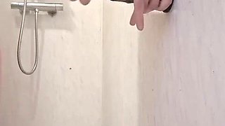 Sissy takes BIG BLACK COCK in the bathroom