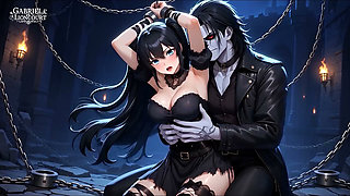 Goth Girl Bound by Vampire Lord - BDSM Monster Hentai 1