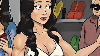 Innocence for Sale. Shoe Salesman Lick Smell Feet Shy Customer. Amazing Cartoon Ai