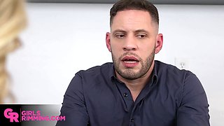 GIRLSRIMMING - Sloppy rimjob and hard action with petit