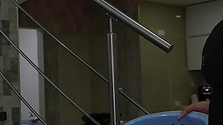 Stepmom Alondra Catches Virgin Stepson Jerking His Monster Cock to Her Pics