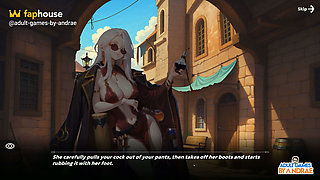 Isekai Waifu Overlord Gameplay Part 6 - Alberta S. Kammer Foot Jerking H-scene