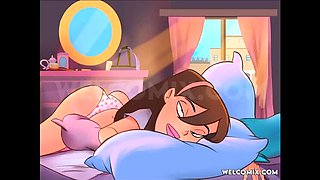 Big Tits Hentai MILF Home Animation - Panty Smell & Blowjob Fantasy