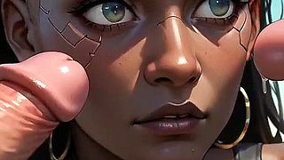 A Black Cyberpunk Beach Whore. Best Porn Ever! Horny Bitch!