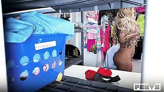Hard office fuck with two blondes Kali Roses and Lola Cheeks