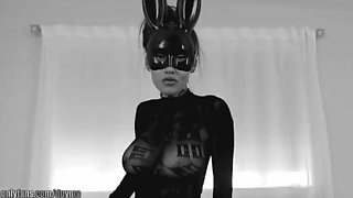 Hot Bunny Halloween Sex - Big Ass Goth Girl Riding in Cowgirl Position - Homemade Amateur HD Video