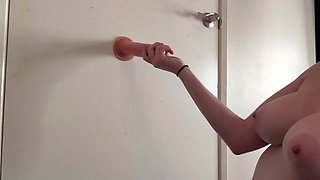Italian Phat knockers Cougar Artemisia Love red-hot solo fake penis hand job