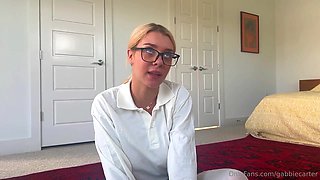 Monster tits Blonde Gabbie Carter gives POV titjob and deepthroat blowjob - Gabbie carter