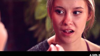 Casey A Charms Waitress into Sensual Sapphic Seduction