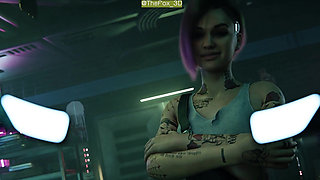 Cyberpunk 2077 - Judy Alvarez Remix Color WM (Sound) By RashNemain animation 3D Hentai