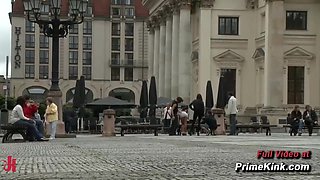 Butt fucking Fornicate Sub Bound In Public