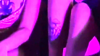 Candy Crush, Queen Kimi, Von Poison and Luna Olvr Smoking with Their Feet, Stripping and Kissing