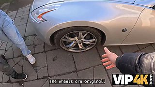 Vip4k. she showcased me her tits in public, and i sold them a car