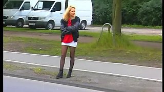 German Outdoor Sex with Big Natural Tits MILF Carmen Herzog - Rough Hardcore Fuck