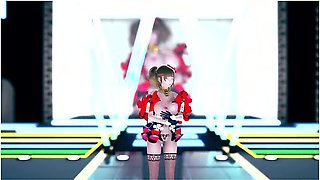 3d Animation Idol In Slut Suit On The Stage Sexy Dance Mmd