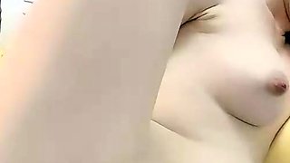 Close up on teen pussy as she pumps it