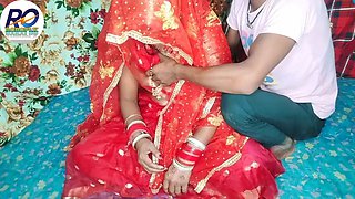Fast time desi honeymoon video hindi audio Claire Vaise in red saree and blouse having fun