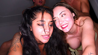 I Fulfill My Wife's Wishes and We Make a Foursome with His Best Friend and His Girlfriend- Yasmina Khan- Catherine Knight