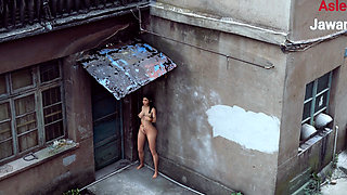 Desi young girl fingered her pussy outside her house