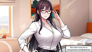 Spanish Anal Hentai JOI - Your private teacher punishes you for failing. Spanish voice.