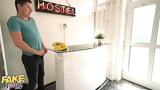 Billie Star's small tits porn by Fake Hostel