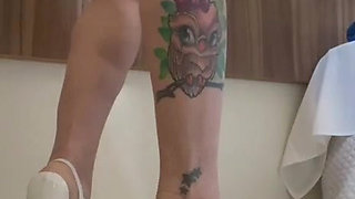 Silent pussy Beneath tight muscles