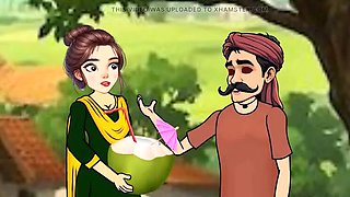 Hot Hindi Cartoon Sex - Raju Coconut Paniwala & Poonam Fuck in Forest Part 2