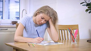 Hot Erotic blonde teens play with kinky toys