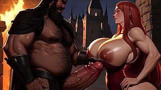 Big Black Warriors Ravage European Maidens in Medieval Castle