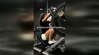 18-Year-Old Gym Girl Accidentally Flashes Tight Pussy During Live Stream