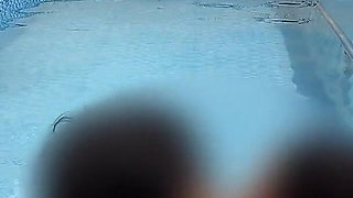 A Hot Couple's Risky Fun in the Swimming Pool.