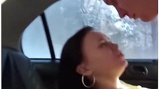 Hot Public Sex With Prostitute In A Car In The Middle Of The Winter Forest