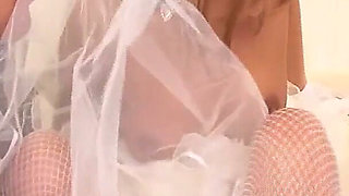Horny Bride in Wedding Dress Gets Gangbanged Hard