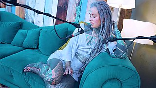 I converse about N - Needed - ASMR podcast SFW conversing punk bony nymph dreadlocks tat model tattooed damsel