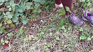 Vagina and breasts beat in the stable