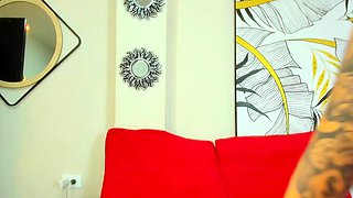 Big boob brunette masturbates on webcam
