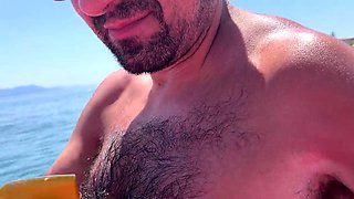 Earl Smile Flashes Big Cock on Wild Sea Pedal Boat