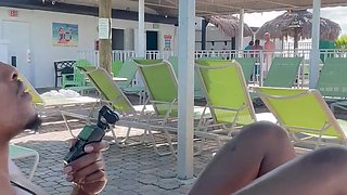 Amateur fuck in front of a crowd with my booty ebony gf